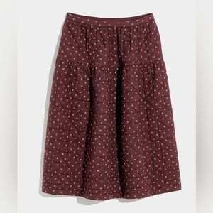 Madewell Quilted Crinkle Cotton Midi Skirt